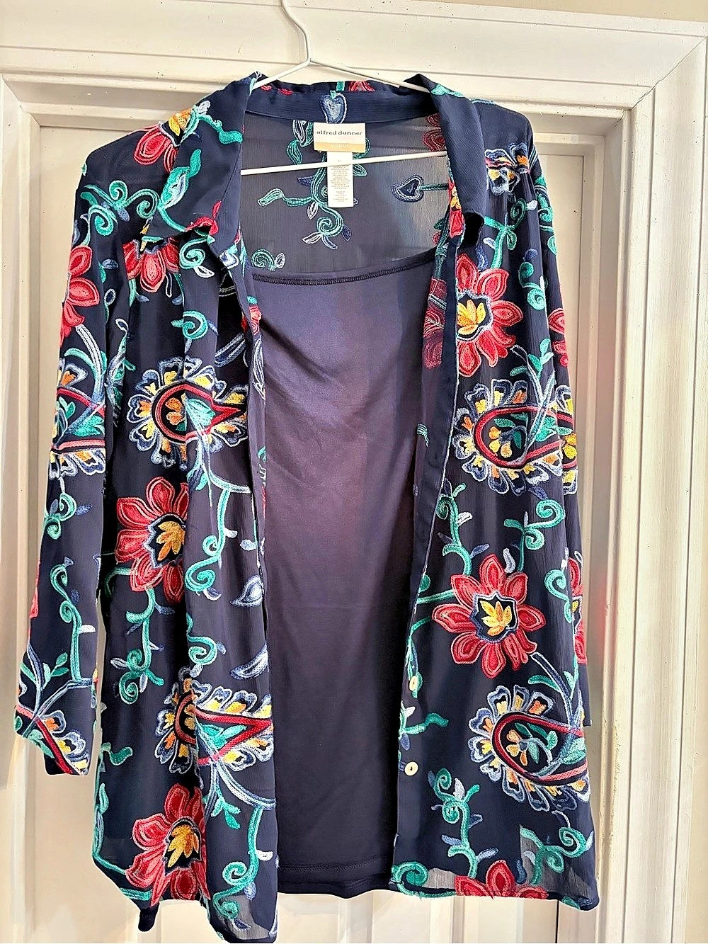 alfred dunner Floral Kimono in Blue Size 3X Like New